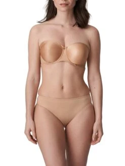 PRIMADONNA Satin Non Padded Strapless Bra - Cognac -FREYA Shop braforme primadonna satin 0161331 cog fl