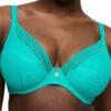 Palermo Half Padded Plunge Bra - Sunny Teal
