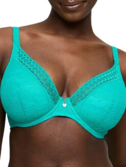 Palermo Half Padded Plunge Bra - Sunny Teal