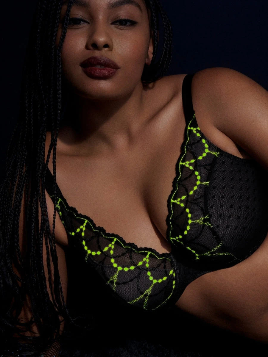 Tepito Half Padded Plunge Bra - Dark Glow 10 Tepito Half Padded Plunge Bra - Dark Glow - Image 8