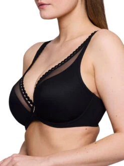 Vivgirl Half Padded Plunge Bra - Black -FREYA Shop braforme primadonna twist vivgirl 0142646 ZWA s