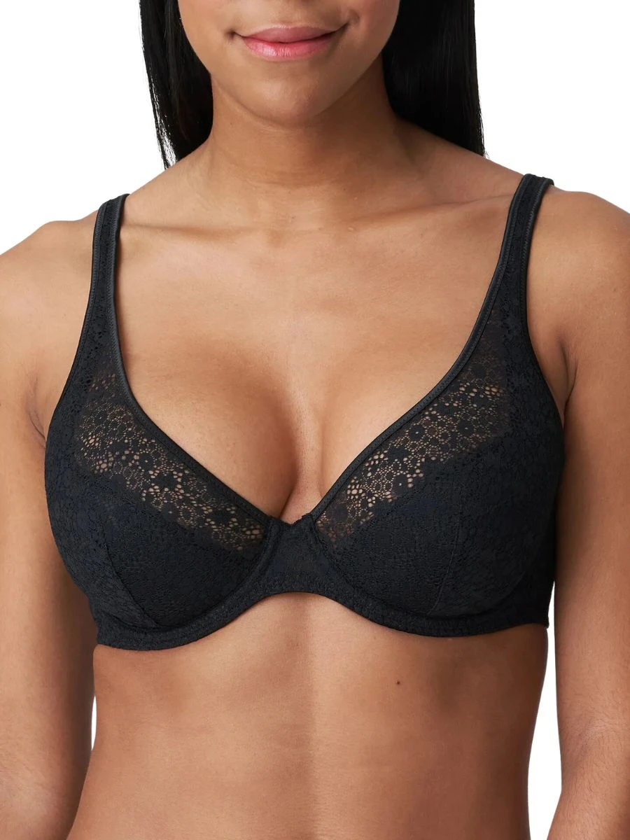 Epirus Half Padded Plunge Bra - Black 3 Epirus Half Padded Plunge Bra - Black