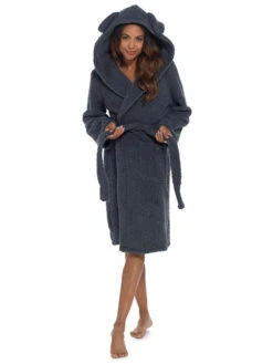 Animal Hooded Robe -FREYA Shop braforme rjm nightwear robe dressing gown ln1674 charcoal f
