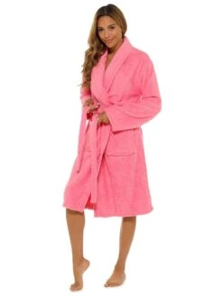 Terry Towelling Robe -FREYA Shop braforme rjm nightwear robe dressing gown ln566 pink f