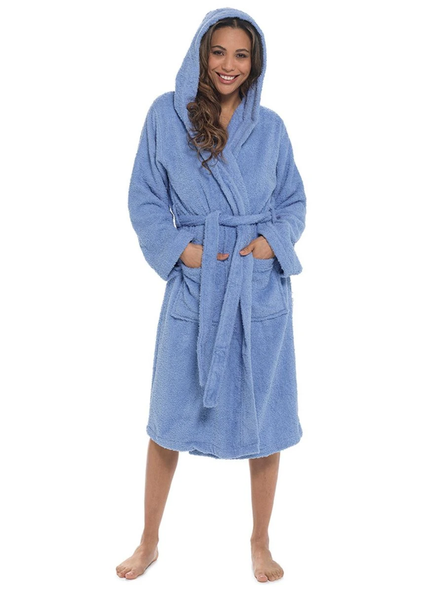 Cotton Hooded Towelling Robe 4 Cotton Hooded Towelling Robe - Image 2