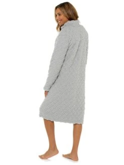 Fleece Housecoat -FREYA Shop braforme rjm nightwear robe ln1440 grey b