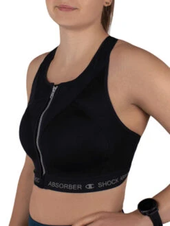 Shock Absorber InfinitY Power Zip Front Sports Bra - Black -FREYA Shop braforme shock absorber infinitY power U10058 BLK 2s