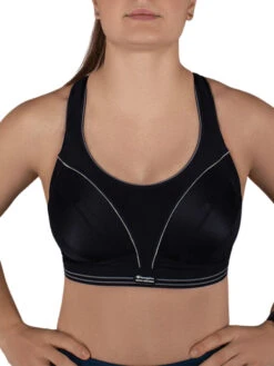 Shock Absorber Ultimate Run Sports Bra - Black/Silver -FREYA Shop braforme shock absorber ultimate run S5044 BSV 2f