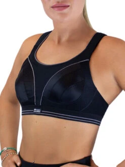 Shock Absorber Ultimate Run Sports Bra - Black/Silver -FREYA Shop braforme shock absorber ultimate run S5044 BSV s