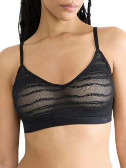 Sloggi FREE Evolve Lace Push Up Bralette - Black