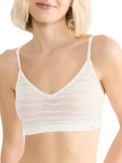 Sloggi FREE Evolve Lace Push Up Bralette - Silk White