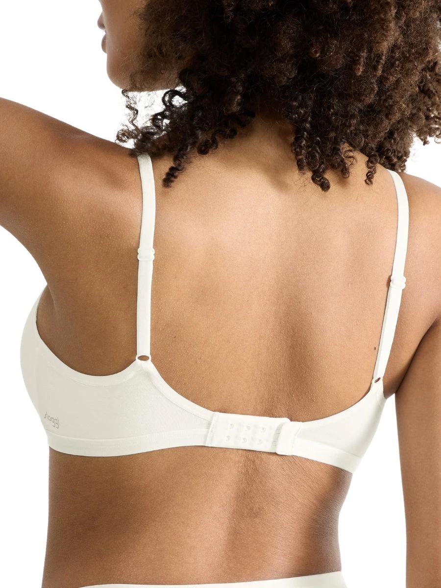 Sloggi GO Daily Cotton Soft Bra - Silk White 4 Sloggi GO Daily Cotton Soft Bra - Silk White - Image 2