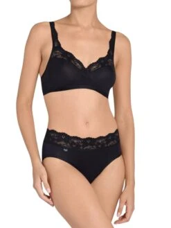 Sloggi Romance Soft Cup Bralette - Black -FREYA Shop braforme sloggi knickers lingerie zero 10100137 0003 full