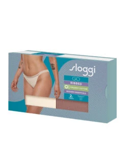 Sloggi GO Ribbed Tanga (2 Pack) -FREYA Shop braforme sloggi knickers tanga c2p 10213180 m003 pa