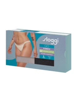 Sloggi GO Ribbed Tanga (2 Pack) -FREYA Shop braforme sloggi knickers tanga c2p 10213180 m014 pa