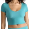 Sloggi ZERO Feel 2.0 Crop Top - Quiet Turquoise -FREYA Shop braforme sloggi zero feel 2.0 10219697 1597 f
