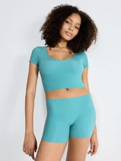Sloggi ZERO Feel 2.0 Crop Top - Quiet Turquoise -FREYA Shop braforme sloggi zero feel 2.0 10219697 1597 l
