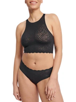 Sloggi ZERO Feel Bliss Crop Top - Black -FREYA Shop braforme sloggi zero feel bliss 10219667 0004 2f