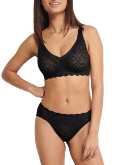Sloggi ZERO Feel Bliss Soft Bra - Black -FREYA Shop braforme sloggi zero feel bliss 10219688 0004 2f