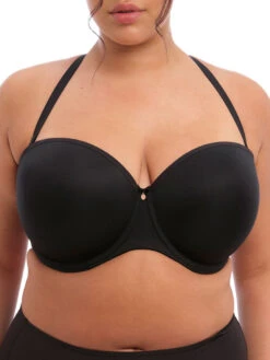 ELOMI Smooth Moulded Strapless Bra - Black -FREYA Shop braforme smooth el4300 uw moulded strapless bra blk black f2