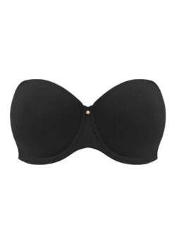 ELOMI Smooth Moulded Strapless Bra - Black -FREYA Shop braforme smooth el4300 uw moulded strapless bra blk black p