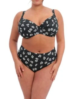 ELOMI Plain Sailing Plunge Bikini Top - Black Daisy 7 ELOMI Plain Sailing Plunge Bikini Top - Black Daisy -FREYA Shop braforme swim elomi plain 20sailing 7274 bdy full