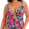 ELOMI Savaneta Non Wired Swimsuit - Black -FREYA Shop braforme swim elomi savaneta 801343 blk front