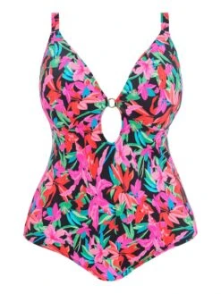 ELOMI Savaneta Non Wired Swimsuit - Black -FREYA Shop braforme swim elomi savaneta 801343 blk plain