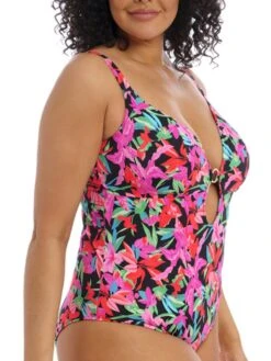 ELOMI Savaneta Non Wired Swimsuit - Black -FREYA Shop braforme swim elomi savaneta 801343 blk side