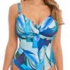 FANTASIE Aguada Beach Twist Front Swimsuit - Splash -FREYA Shop braforme swim fantasie aguada 20beach 502931 sph front