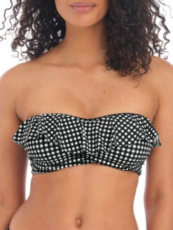 FREYA Check In Bandeau Bikini Top - Monochrome