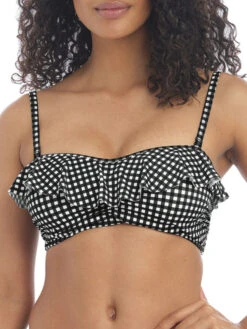 FREYA Check In Bandeau Bikini Top - Monochrome -FREYA Shop braforme swimwear as201910 mom freya swim check in monochrome underwired bandeau bikini top f2