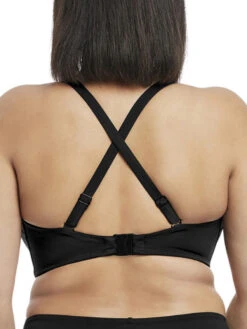 ELOMI Essentials Multiway Bandeau Bikini Top - Black -FREYA Shop braforme swimwear elomi es7532 blk swim essentials black underwired bandeau bikini top b