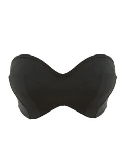 ELOMI Essentials Multiway Bandeau Bikini Top - Black -FREYA Shop braforme swimwear elomi es7532 blk swim essentials black underwired bandeau bikini top p