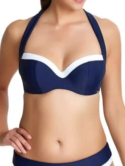Panache Anya Cruise Multiway Bikini Top - Navy/White