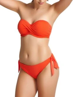 Panache Echo Mock Tie Side Bikini Brief -FREYA Shop braforme swimwear panache echo sw1328 sw1323 orange full