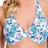 Panache Elle Halterneck Bikini Top - White/Tropical -FREYA Shop braforme swimwear panache elle sw0875 white tropical print f