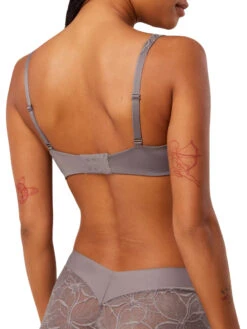 Triumph Body Make-Up Illusion Lace Padded Balcony Bra - Pigeon Grey -FREYA Shop braforme triumph body make up illusion lace 10219845 2b