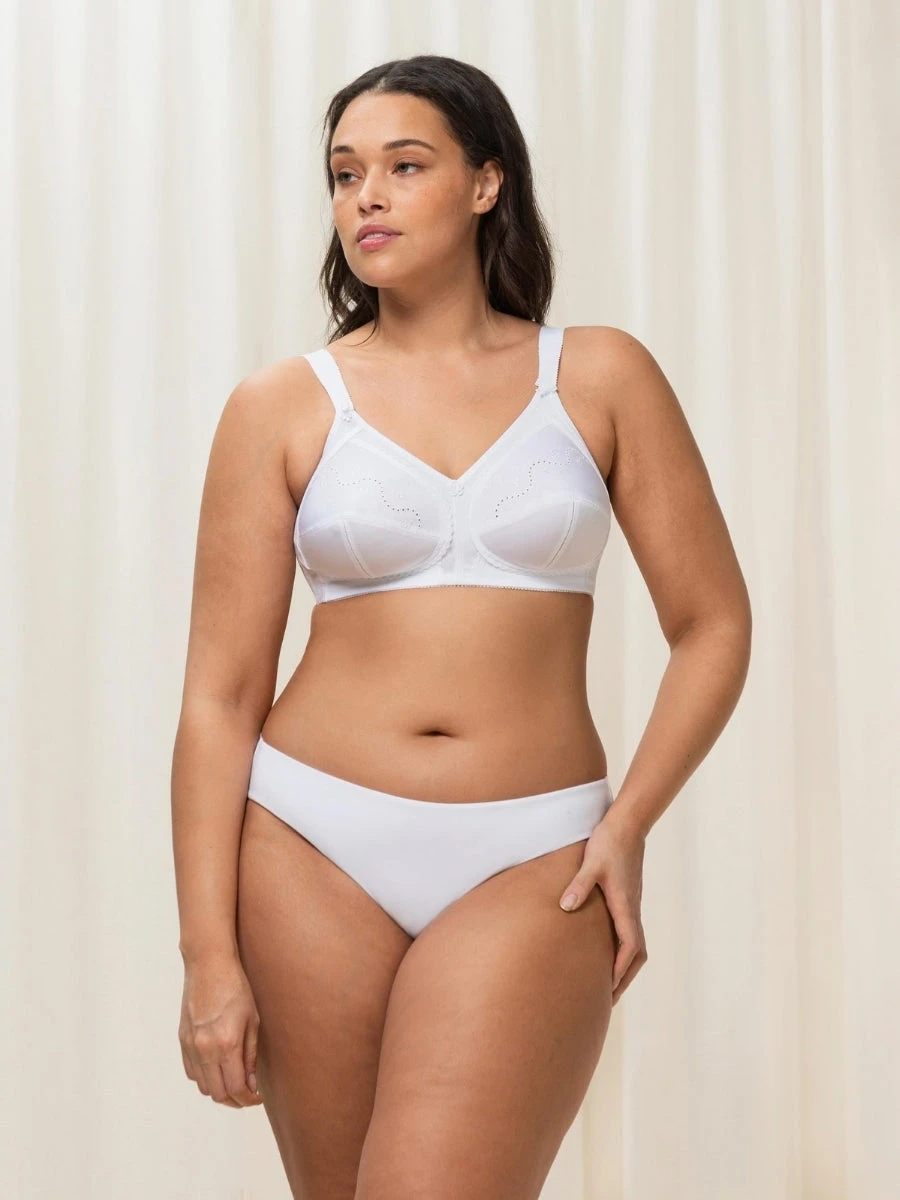 Triumph Doreen + Cotton Full Cup Bra - White 8 Triumph Doreen + Cotton Full Cup Bra - White - Image 6