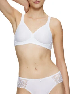 Triumph Modern Soft+Cotton Non-Wired Bra - White -FREYA Shop braforme triumph modern soft cotton 10186008 0003 2f