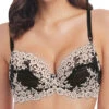 Wacoal Embrace Lace Underwire Bra - Black -FREYA Shop braforme wa065191 blk wacoal lingerie embrace lace black underwired bra f