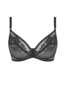 Wacoal Lace To Love Underwire Bra - Black -FREYA Shop braforme wa855297 blk primary wacoal lace to love black underwire bra p