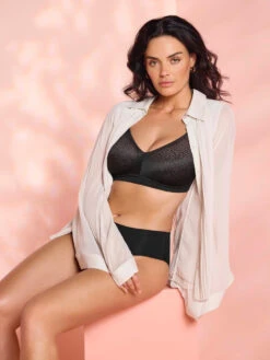 Wacoal Back Appeal Wire Free Bra - Black -FREYA Shop braforme wacoal back appeal WA852303 BLK 2l