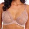 Wacoal Cateline Plunge Bra - Aspen Rose -FREYA Shop braforme wacoal cateline WE601602 ASP f