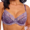 Wacoal Embrace Lace Underwire Bra - Grape Compote Multi -FREYA Shop braforme wacoal embrace lace WA065191 546 f