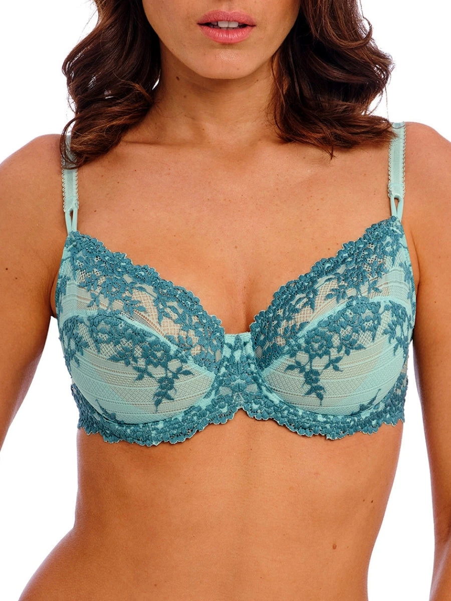 Wacoal Embrace Lace Underwire Bra - Eggshell Blue/Brittany Blue 3 Wacoal Embrace Lace Underwire Bra - Eggshell Blue/Brittany Blue