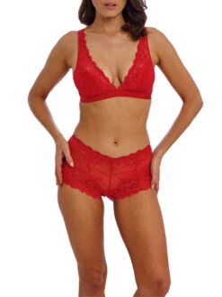Wacoal Embrace Lace Soft Cup Bra - Equestrian Red 12 Wacoal Embrace Lace Soft Cup Bra - Equestrian Red -FREYA Shop braforme wacoal embrace lace WA852191 623 2f