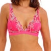 Wacoal Embrace Lace Soft Cup Bra - Hot Pink/Multi -FREYA Shop braforme wacoal embrace lace WA852191 675 f