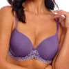 Wacoal Embrace Lace Contour Bra - Grape Compote Multi -FREYA Shop braforme wacoal embrace lace WA853191 546 f