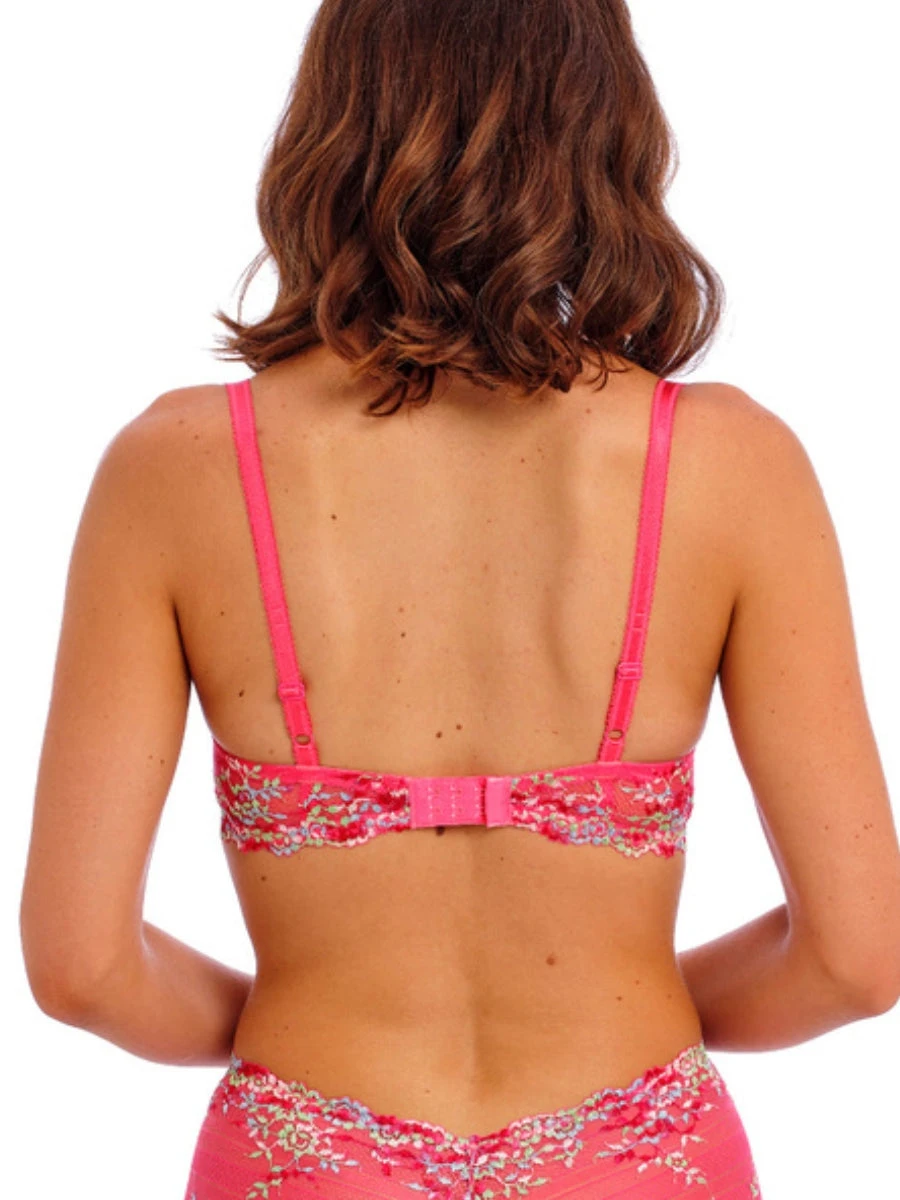 Wacoal Embrace Lace Contour Bra - Hot Pink/Multi 4 Wacoal Embrace Lace Contour Bra - Hot Pink/Multi - Image 2